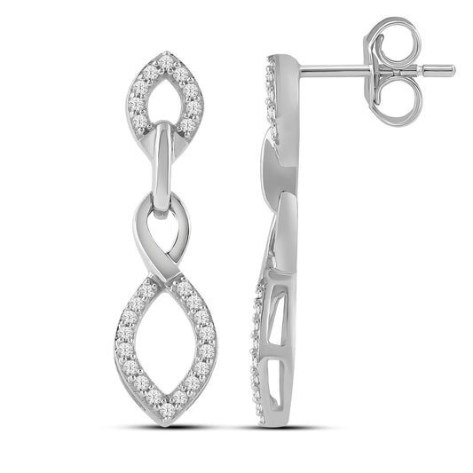 Diamantørepynt i 14kt Hvitt/Gult Gull (585), 0.20ct TW/SI Diamanter
