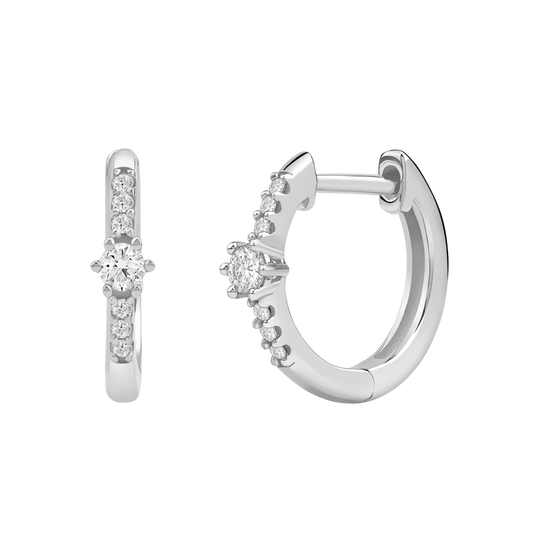 Diamantørepynt i Gult/Hvitt Gull, 0.20ct TWSi