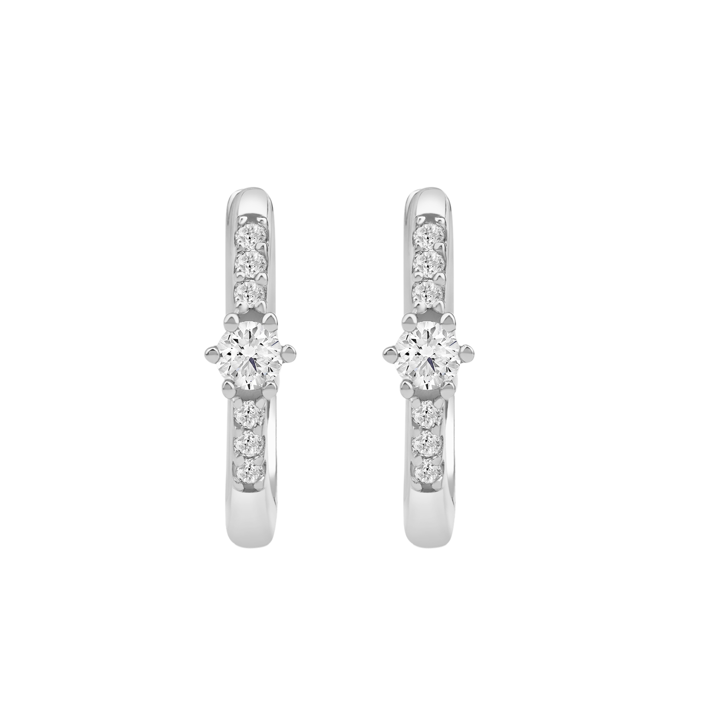 Diamantørepynt i Gult/Hvitt Gull, 0.20ct TWSi