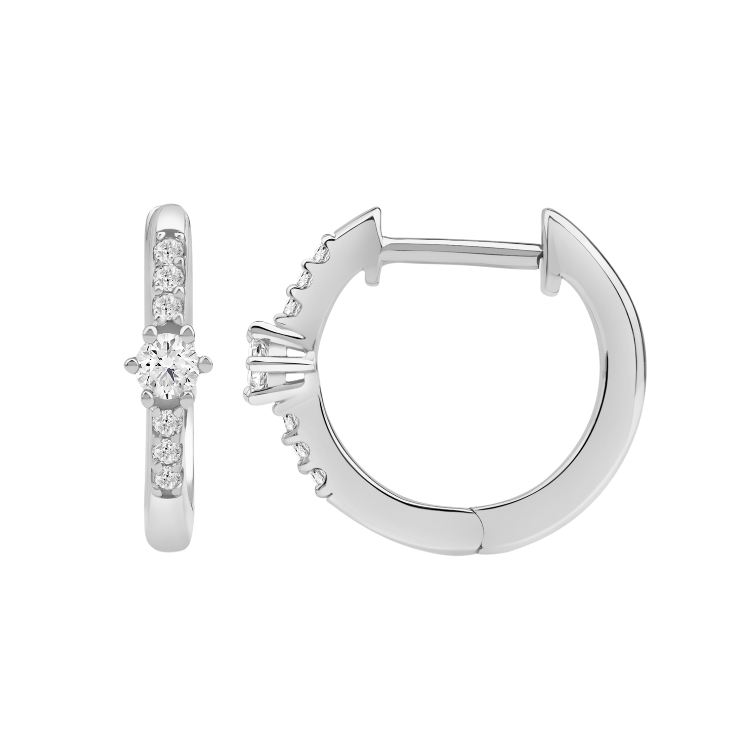 Diamantørepynt i Gult/Hvitt Gull, 0.20ct TWSi