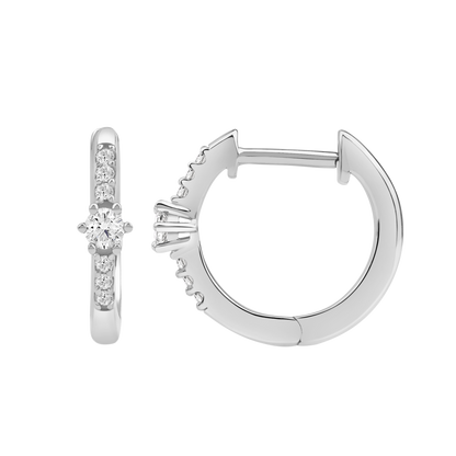 Diamantørepynt i Gult/Hvitt Gull, 0.20ct TWSi