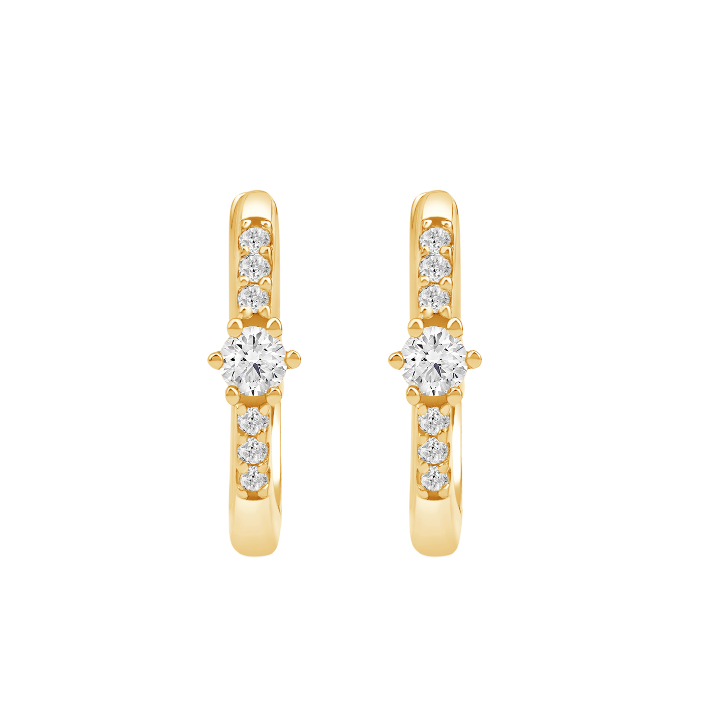 Diamantørepynt i Gult/Hvitt Gull, 0.20ct TWSi