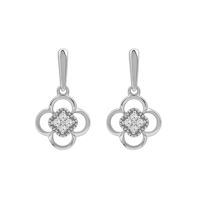 Diamanørepynt i Gult/Hvitt Gull, 0.06ct tw/si