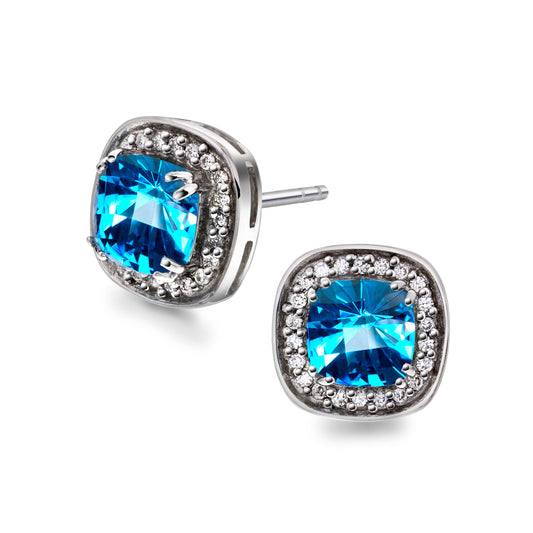 Diamantørepynt i Hvitt Gull med 2.00ct Topas og 0.20ct TW/SI Diamanter