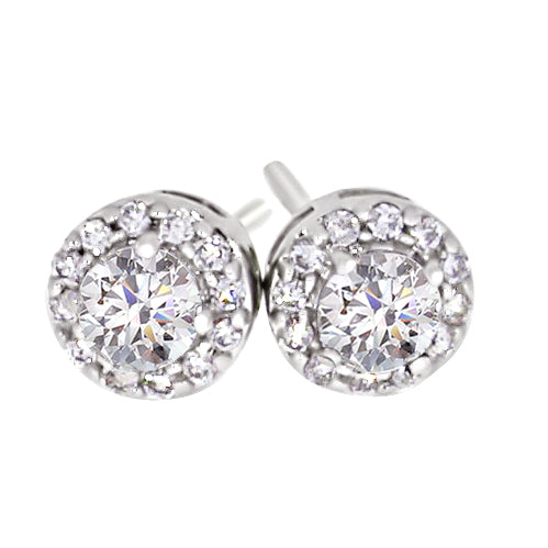 Rosettørepynt i 14kt Hvitt Gull,, 0.45ct TW/SI Diamanter