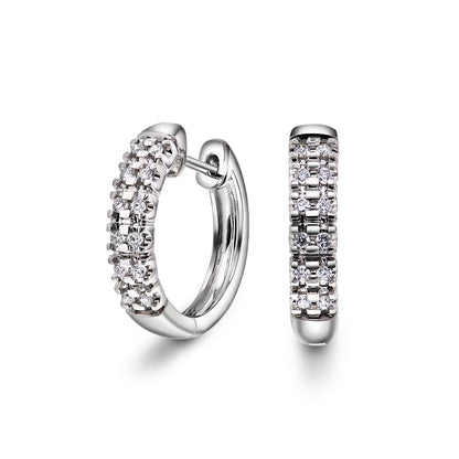 Diamantørering to rader i Gult/Hvitt Gull, 0.24ct TWSi