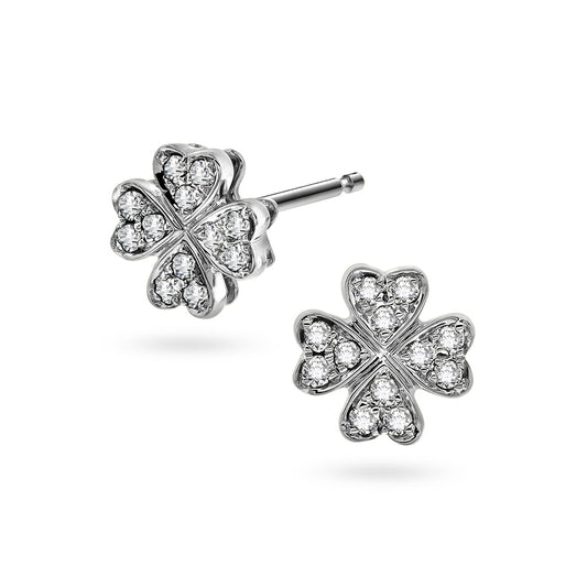 Diamanørepynt i gult eller hvitt gull, 0.12ct TWSi