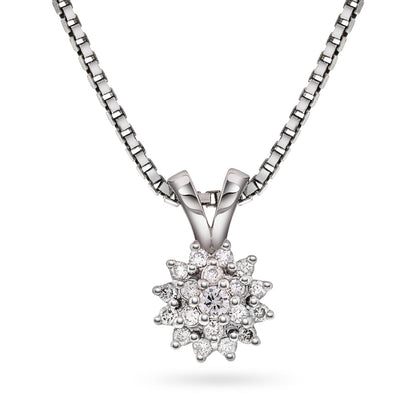 Diamantanheng i rosett 0,15ct TWSI