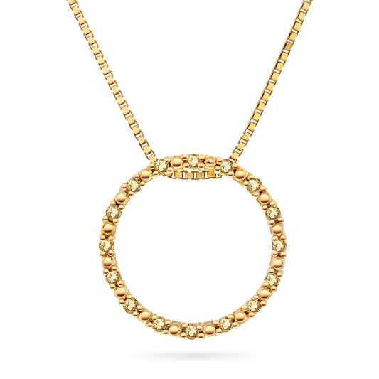 Gullsmykke med 0,35ct Citrin