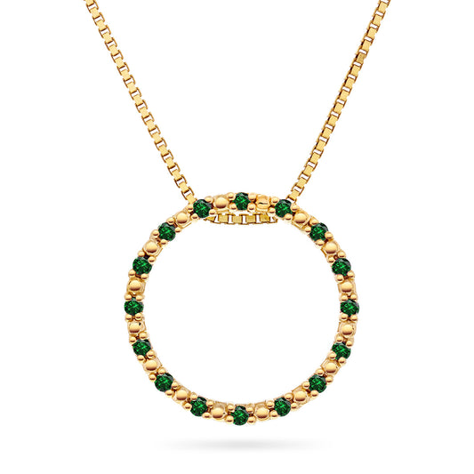 Gullsmykke med 0,35ct Smaragd, Diamanthuset