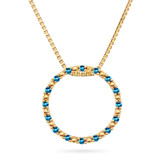 Gullsmykke med 0,35ct Topas