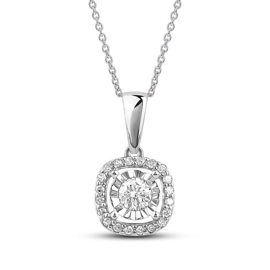 Diamanthuset -'- Diamantanheng 0,25ct tw/si i hvitt gull