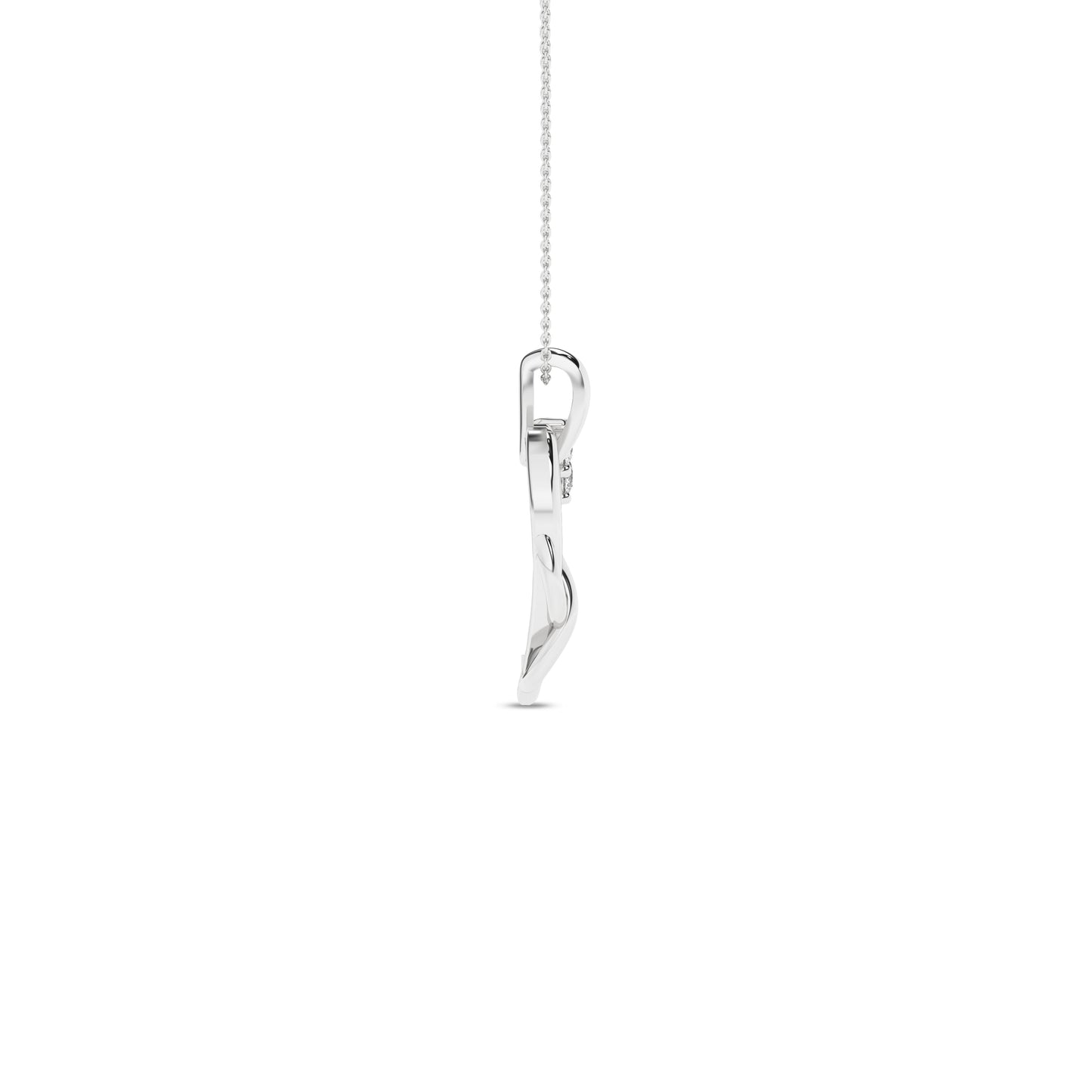 Hjerteanheng i 14kt Gult/Hvitt Gull,, 0.05ct TW/SI diamanter
