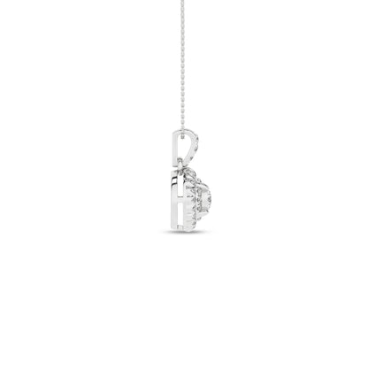 Rosett diamanthalssmykke i Hvitt/Gult Gull, 0,25ct TWSI