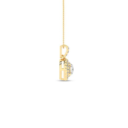 Rosett diamanthalssmykke i Hvitt/Gult Gull, 0,25ct TWSI