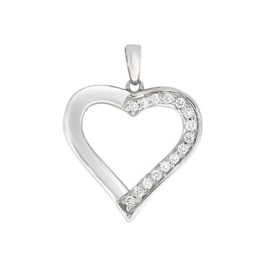 Diamant halssmykke i hvitt gull, 0.15CT TWSI - Diamanthuset