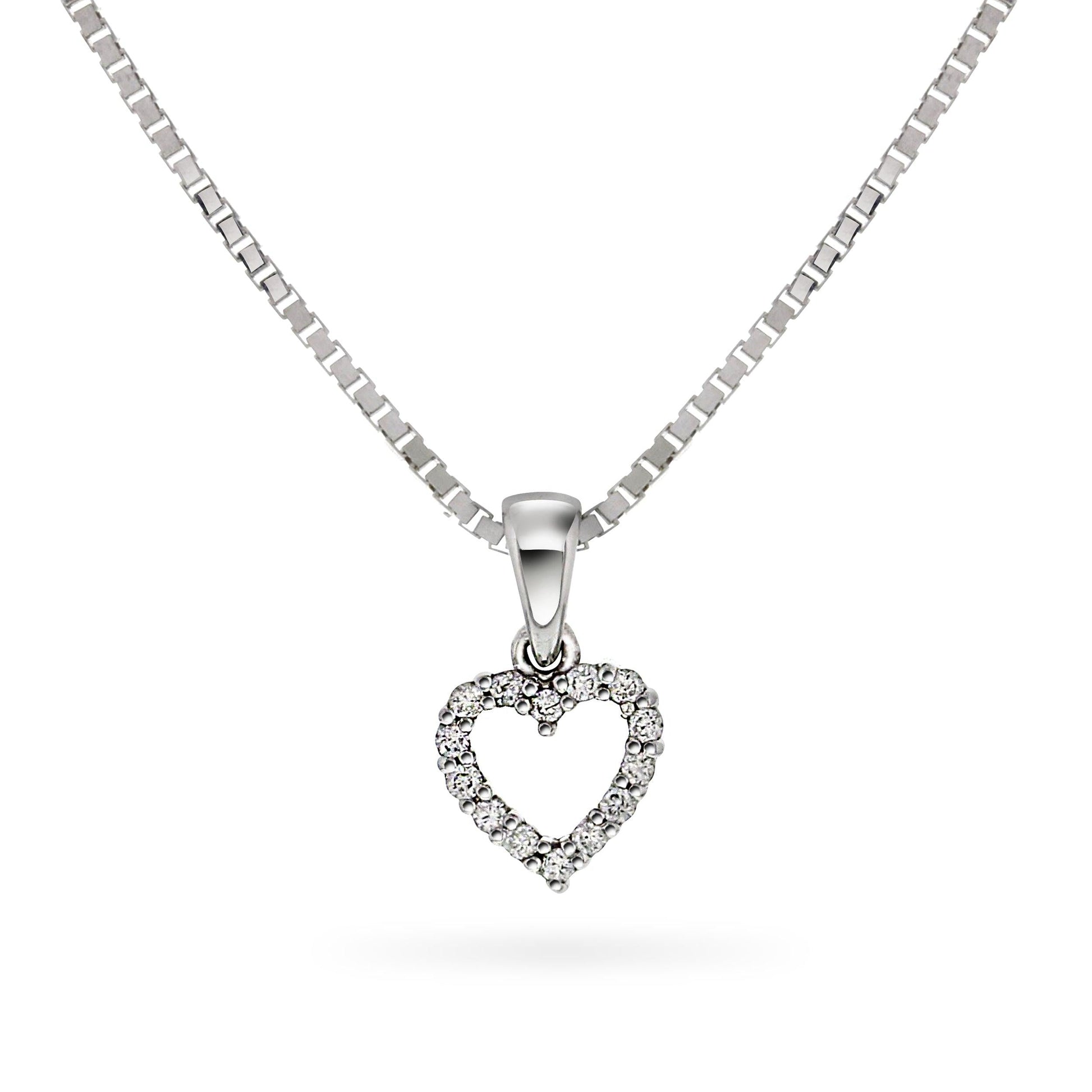 Diamantsmykke hjerte 0,12ct tw/si/ Diamanthuset