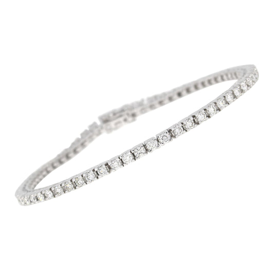 Tennisarmbånd I Hvitt Gull (585) med Tot. 3.25ct TW/SI Diamanter