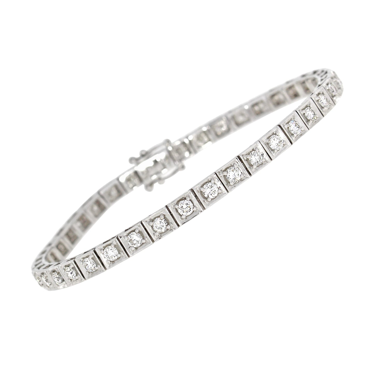 Tennisarmbånd I Hvitt Gull (585) med Tot. 2.80ct TW/SI Diamanter
