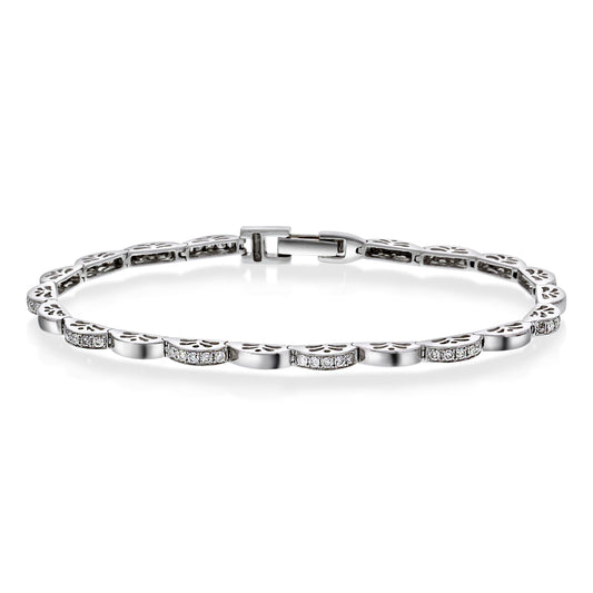 Diamantarmbånd i Hvitt Gull (585), 0.90ct TW/SI Diamanter