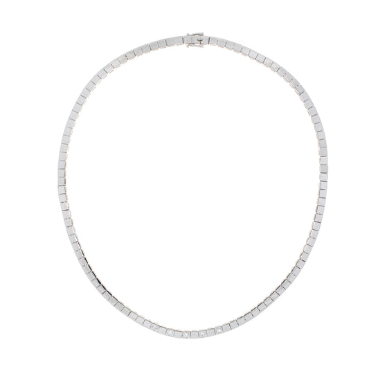 Collier-Halssmykke i hvitt Gull (585), 0.25ct TW/SI Diamanter