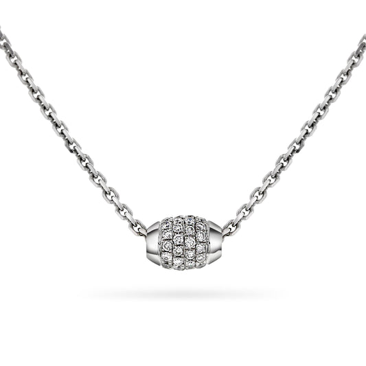 Collier-Halssmykke i Hvitt/Gult Gull (585), 0.35ct TW/SI Diamanter