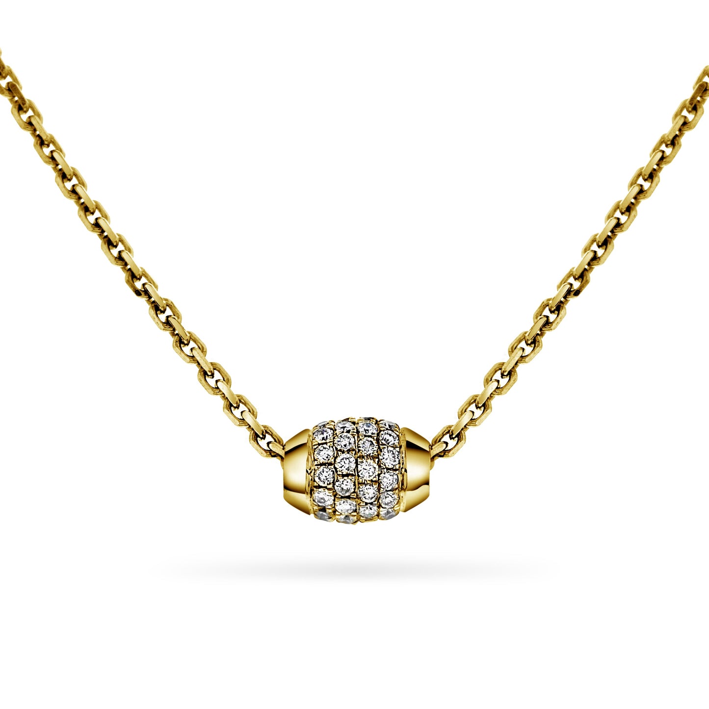 Collier-Halssmykke i Hvitt/Gult Gull (585), 0.35ct TW/SI Diamanter