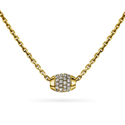 Collier-Halssmykke i Hvitt/Gult Gull (585), 0.35ct TW/SI Diamanter