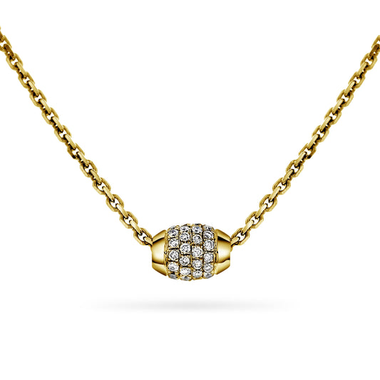 Collier-Halssmykke i Hvitt/Gult Gull (585), 0.35ct TW/SI Diamanter