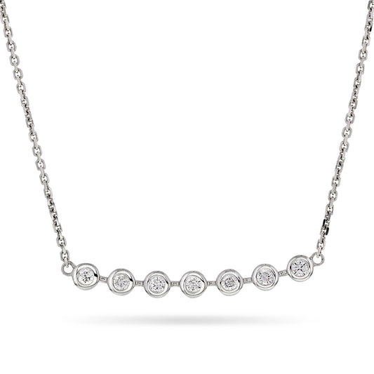 Collier-Halssmykke i Hvitt Gull (585), 0.50ct TW/SI Diamanter