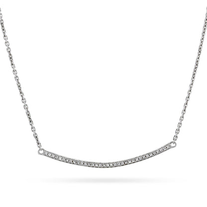 Collier-Halssmykke i Gult/Hvitt Gull (585), 0.20ct TW/SI Diamanter