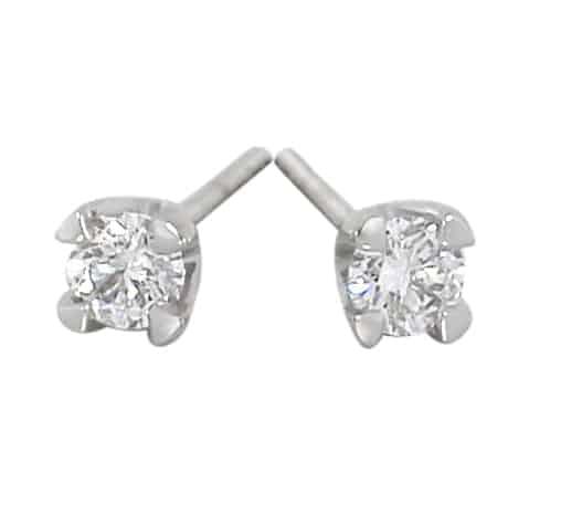 Adele enstens diamant øredobber i hvitt gull med  0.20CT TWSI - Diamanthuset - Best på utvalg, Best på pris