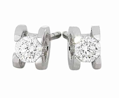 Carmen enstens diamant øredobber hvitt gull, 0.30CT TWSI - Diamanthuset