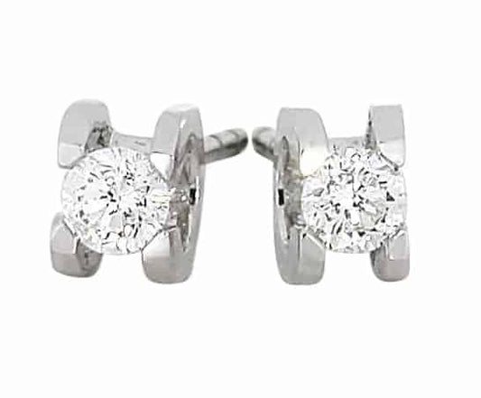 Carmen enstens diamant øredobber hvitt gull, 0.30CT TWSI - Diamanthuset