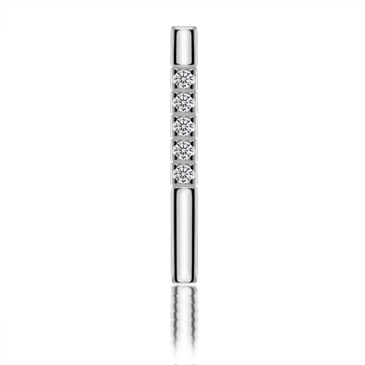 Halssmykke allianse stav med diamanter i hvitt gull 0,30ct-0.50ct