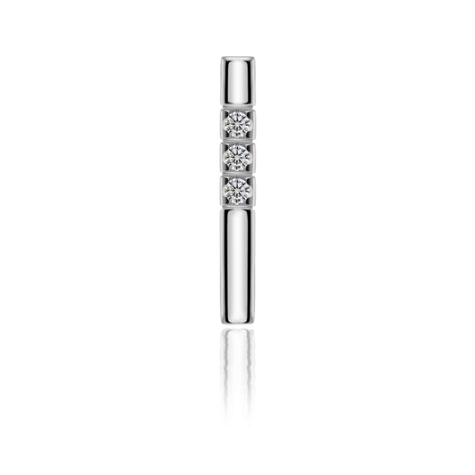 Halssmykke allianse stav med diamanter i hvitt gull 0,30ct-0.50ct