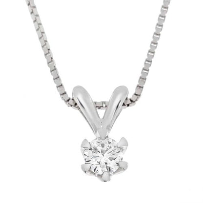 Victoria diamantsmykke, hvitt/gult gull