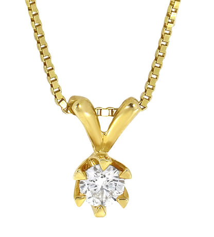 Victoria diamantsmykke, hvitt/gult gull