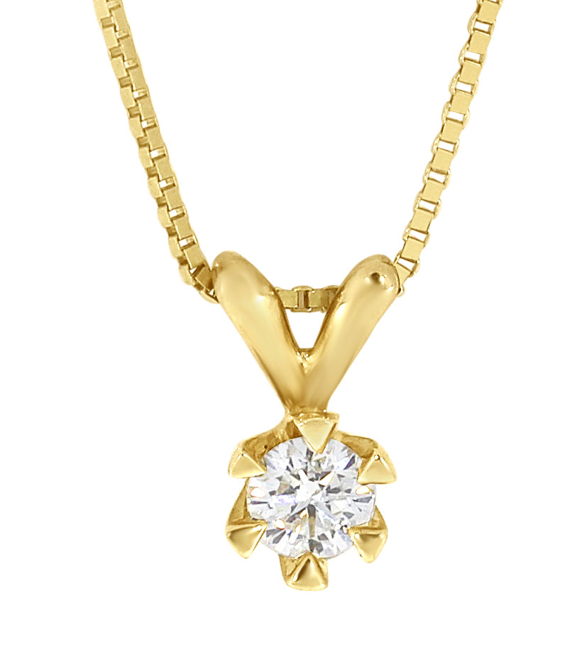 Victoria diamantsmykke, hvitt/gult gull