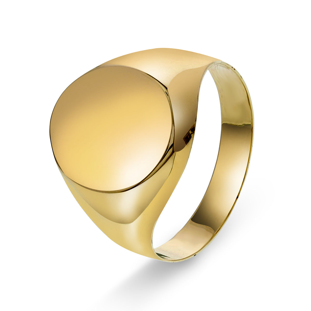 Signet-ring herre i gult gull