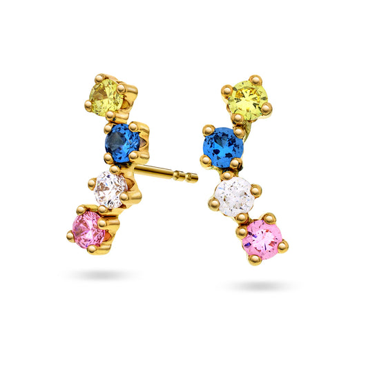 OROgull Øredobber med Multi Color CZ