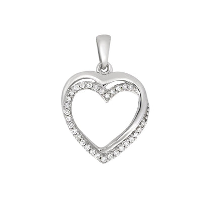 Diamantsmykke hjerte 0,12ct tw/si - Diamanthuset