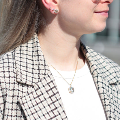 Bloom Diamantanheng i Gult Gull - 0.20ct tw/si Diamanter - 4.10ct Grønn ametyst  - 14kt Gull (585)