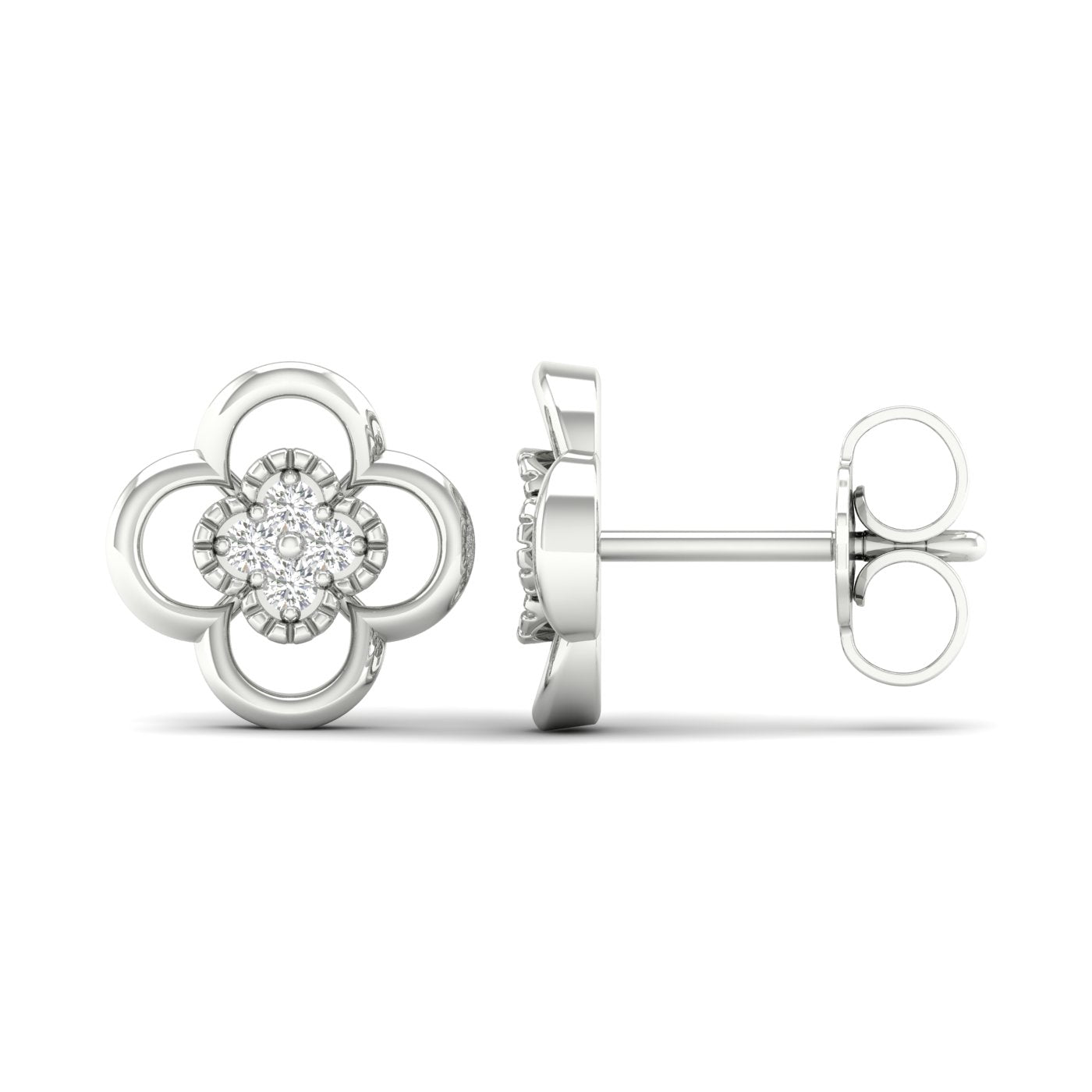 Diamanørepynt i Gult/Hvitt Gull, 0.06ct TWSi
