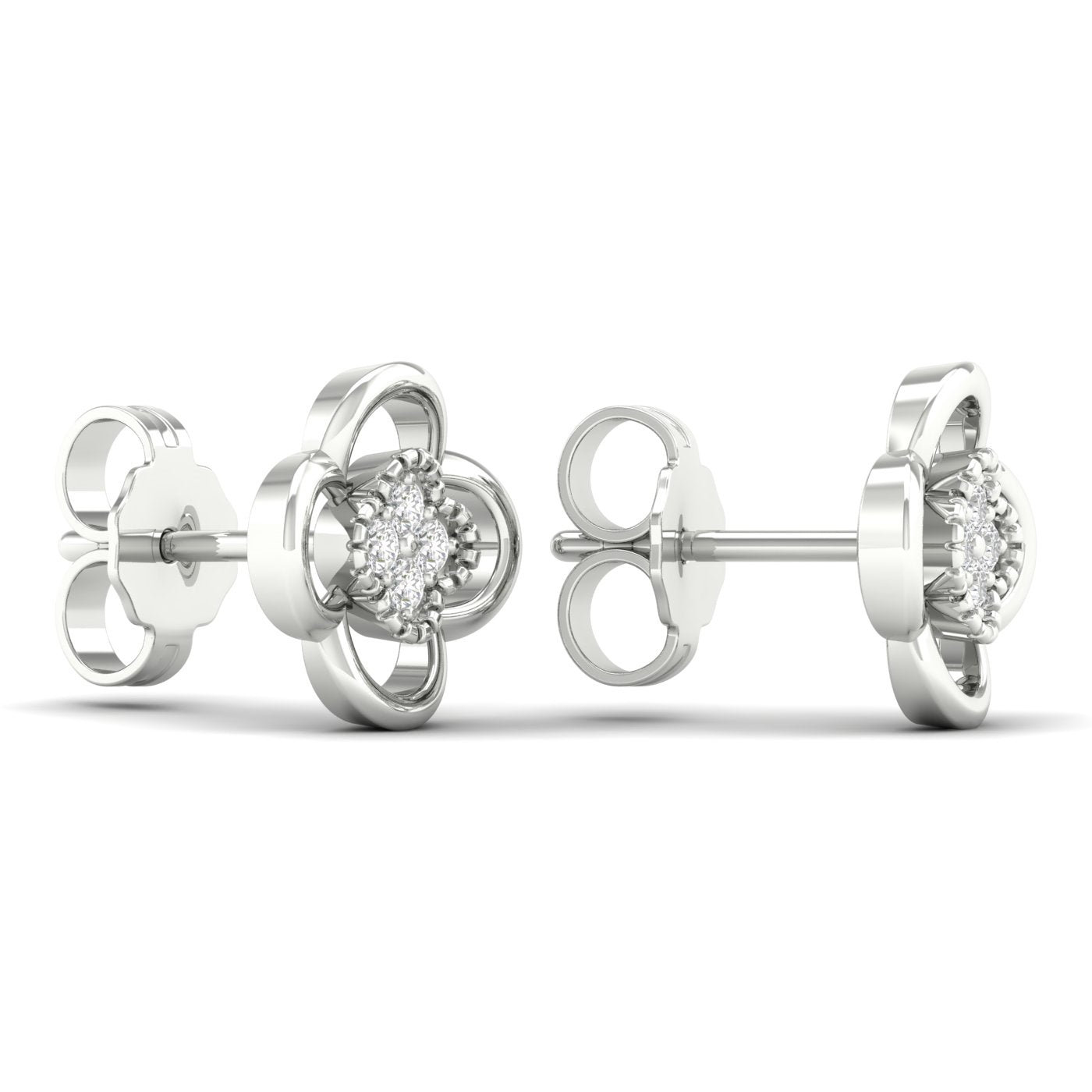 Diamanørepynt i Gult/Hvitt Gull, 0.06ct TWSi