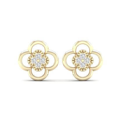 Diamanørepynt i Gult/Hvitt Gull, 0.06ct TWSi
