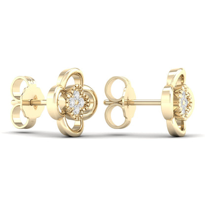 Diamanørepynt i Gult/Hvitt Gull, 0.06ct TWSi