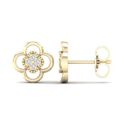 Diamanørepynt i Gult/Hvitt Gull, 0.06ct TWSi