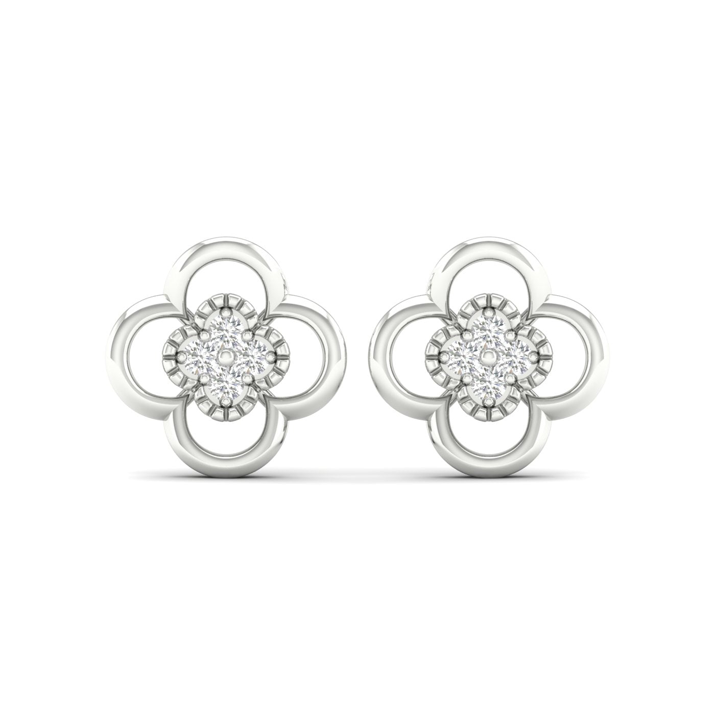 Diamanørepynt i Gult/Hvitt Gull, 0.06ct TWSi