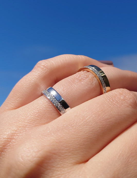 Diamantring i hvitt gull, 0.20CT TWSI